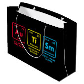 Periodieke tabel Autisme-bewustmakingselementen Groot Cadeauzakje (Achterkant Gekanteld)