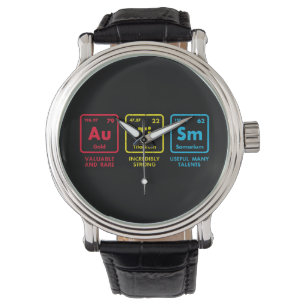 Periodieke tabel Autisme-bewustmakingselementen Horloge