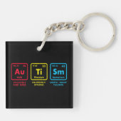 Periodieke tabel Autisme-bewustmakingselementen Sleutelhanger (Achterkant)