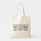 Periodieke tabel Autisme-bewustmakingselementen Tote Bag (Achterkant)