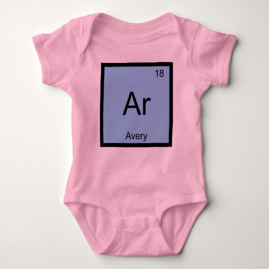 Periodieke Tabel Avery Name Chemistry Element Romper (Voorkant)