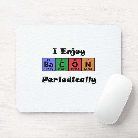 Periodieke Tabel Bacon Science Chemistry Funny Muismat (Met muis)