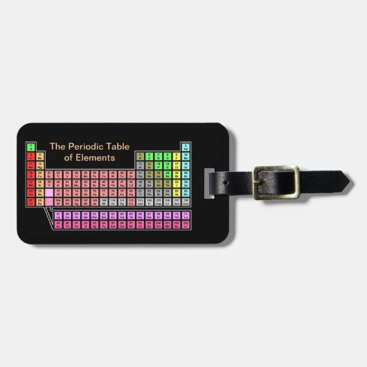 Periodieke tabel bagagelabel (Voorkant horizontaal)