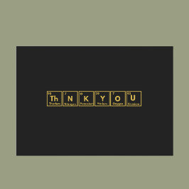 Periodieke tabel Bedankt kaart