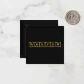 Periodieke tabel Bedankt kaart Notitiekaartje (Voorkant / Achterkant in situ)