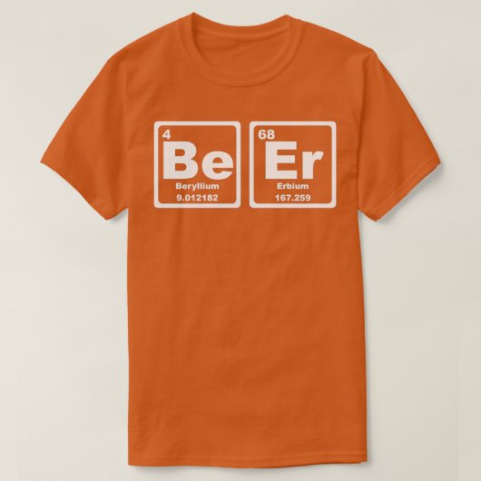 Periodieke tabel bier t-shirt (Design voorkant)