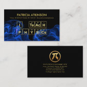 Periodieke tabel Blauwe golf "I Teach Physics" Visitekaartje (Voorkant / Achterkant)