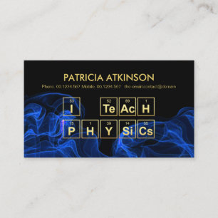 Periodieke tabel Blauwe golf "I Teach Physics" Visitekaartje