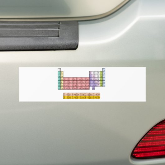 Periodieke tabel bumpersticker (Op auto)