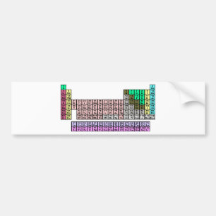 Periodieke tabel bumpersticker