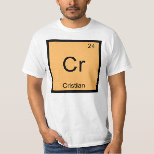Periodieke tabel Cristian Name Chemistry Element T-shirt