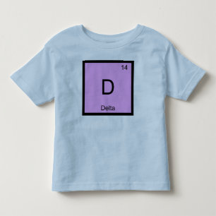 Periodieke tabel Delta Name Chemistry Element Kinder Shirts