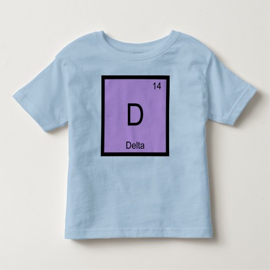 Periodieke tabel Delta Name Chemistry Element Kinder Shirts (Voorkant)