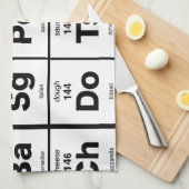 Periodieke Tabel der Pizza-bestanddelen Theedoek (Quarter Fold)