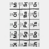 Periodieke Tabel der Pizza-bestanddelen Theedoek (Verticaal)