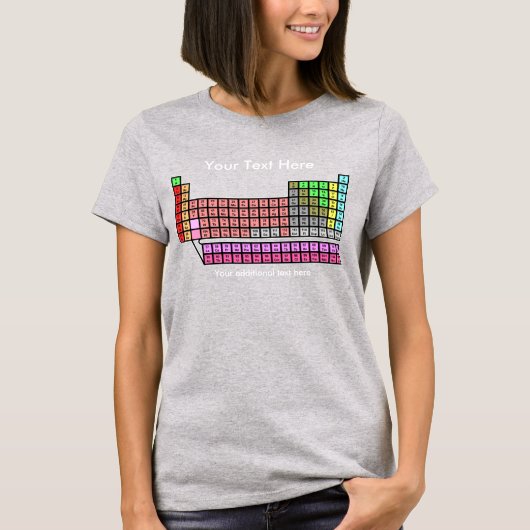 Periodieke Tabel (Donker) T-shirt (Voorkant)