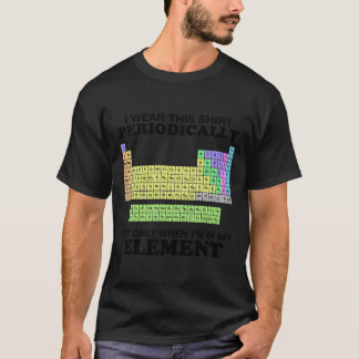 Periodieke tabel Draag dit element kleur Funny Sci T-shirt