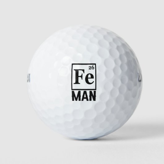 Periodieke tabel Element van een Man Funny Science Golfballen (Voorkant)