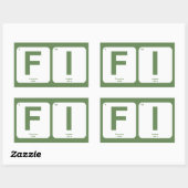 Periodieke Tabel Financiële Onafhankelijkheid Rechthoekige Sticker (Vel)