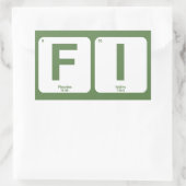 Periodieke Tabel Financiële Onafhankelijkheid Rechthoekige Sticker (Tas)