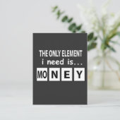 Periodieke Tabel Geld Element Grappige Periodieke  Briefkaart (Staand voorkant)