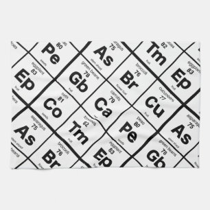 Periodieke tabel groenten theedoek