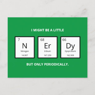 Periodieke Tabel Humor   Funny Science Pun Hol Feestdagenkaart