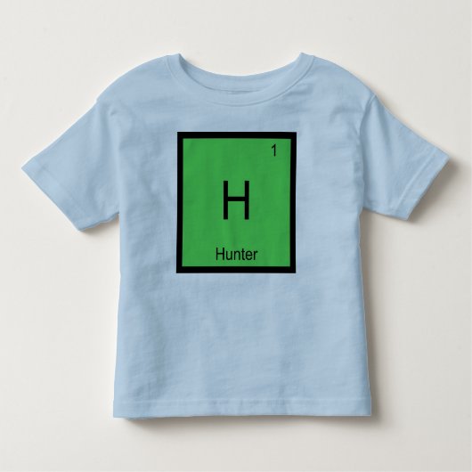 Periodieke tabel Hunter Name Chemistry Element Kinder Shirts (Voorkant)