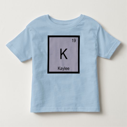 Periodieke tabel Kayleennaam Chemistry Element Kinder Shirts (Voorkant)