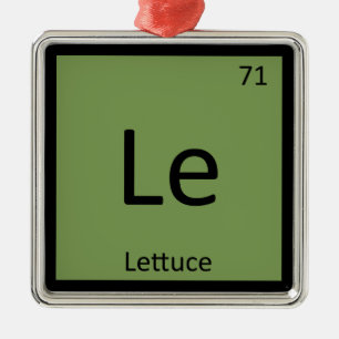 Periodieke tabel "Le-Lettuce Vegetable Chemistry" Metalen Ornament