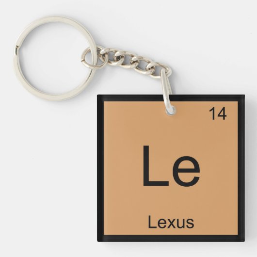 Periodieke Tabel Lexus Name Chemistry Element Sleutelhanger (voorkant)