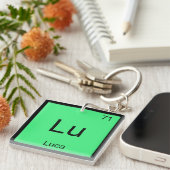 Periodieke tabel Luca Name Chemistry Element Sleutelhanger (Voorkant Rechts)