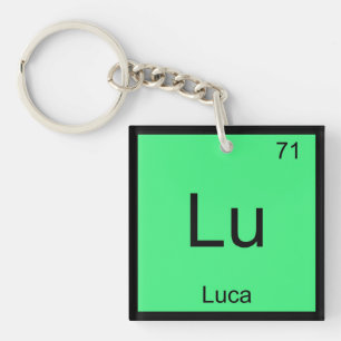 Periodieke tabel Luca Name Chemistry Element Sleutelhanger