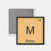 Periodieke tabel Marilu Name Chemistry Element Magneet (Voorkant / Achterkant)