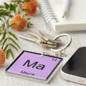 Periodieke tabel Mayra Name Chemistry Element Sleutelhanger (Voorkant Rechts)