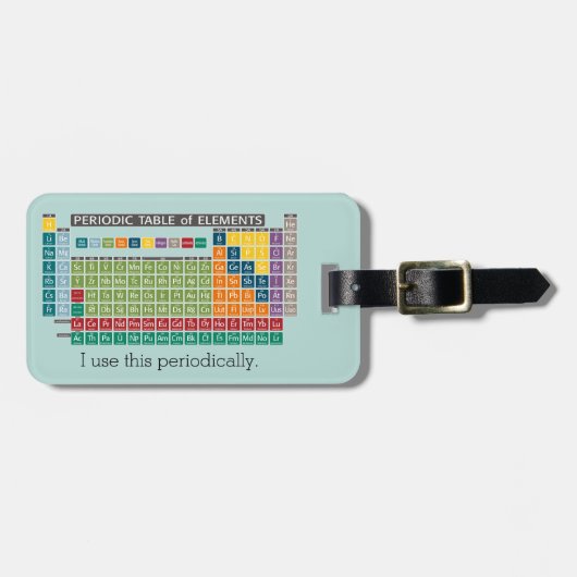 Periodieke tabel met elementen bagagelabel (Voorkant horizontaal)