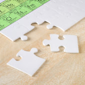 Periodieke tabel met elementen die kleurrijke puzz legpuzzel (Zijkant)