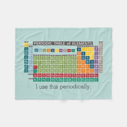 Periodieke tabel met elementen fleece deken (Voorkant (Horizontaal))
