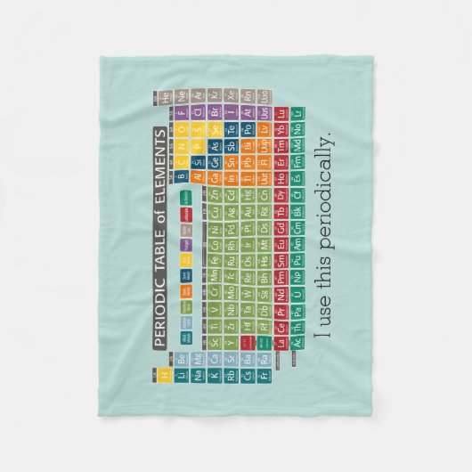 Periodieke tabel met elementen fleece deken (Voorkant)