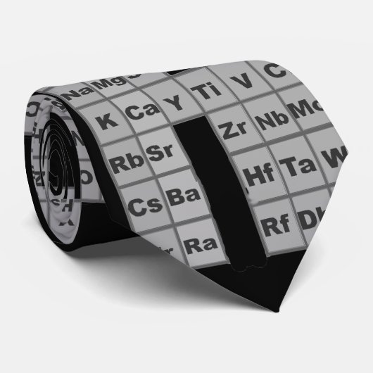 Periodieke tabel met elementen Kunstmatig Stropdas (Opgerold)