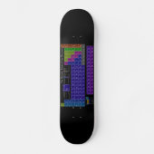 Periodieke tabel met elementen met kleurrijke zwar persoonlijk skateboard (Voorkant)