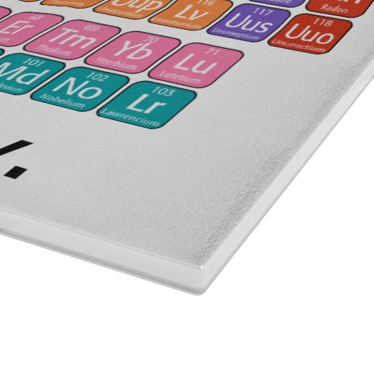 Periodieke tabel met elementen snijplank (Hoek)