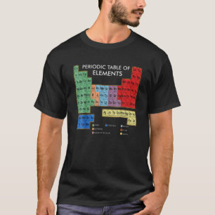 Periodieke tabel met elementen t-shirt