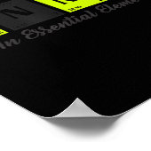 Periodieke tabel met elementen Tennis Player-cadea Poster (Hoek)