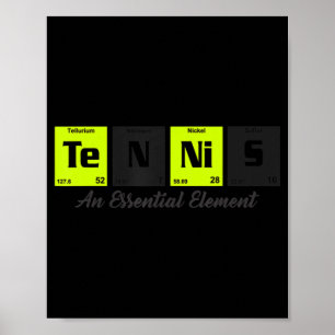 Periodieke tabel met elementen Tennis Player-cadea Poster