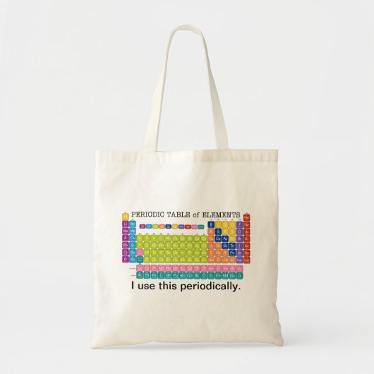 Periodieke tabel met elementen tote bag (Voorkant)