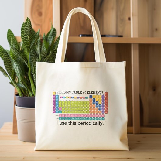 Periodieke tabel met elementen tote bag