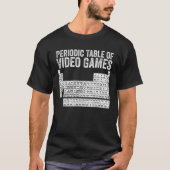 Periodieke tabel met videospellen: Koel gamer-elem T-shirt (Voorkant)