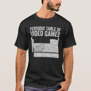 Periodieke tabel met videospellen: Koel gamer-elem T-shirt