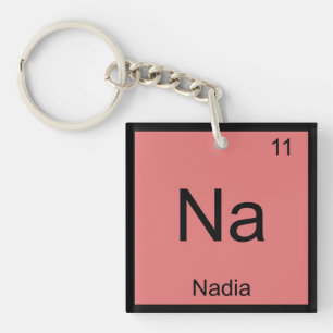 Periodieke Tabel Nadia Name Chemistry Element Sleutelhanger